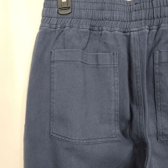 Area Stars Navy Blue Ali Cropped Drawstring Pant Small - Picture 4 of 7